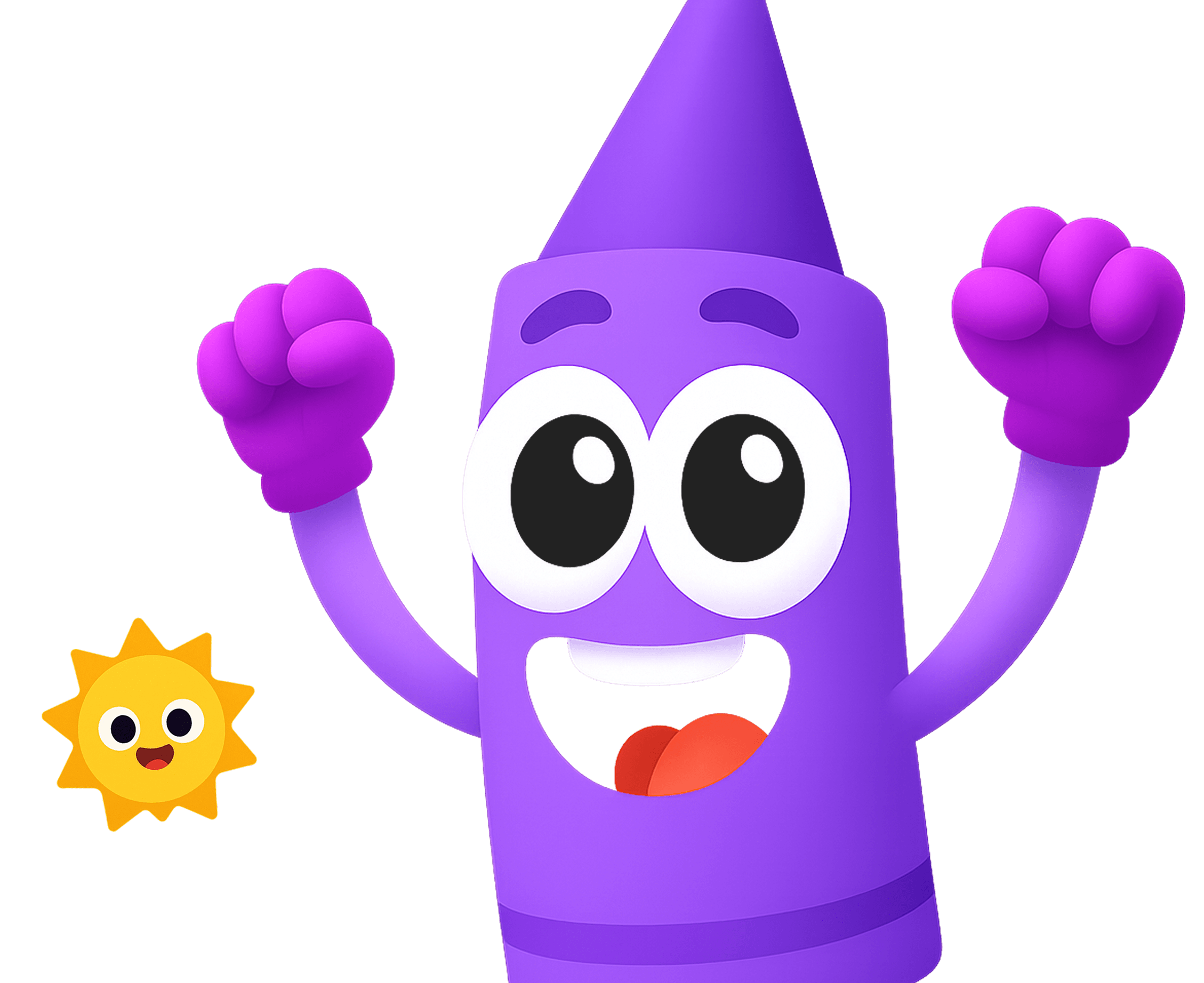 Crayon character from the AI coloring page generator