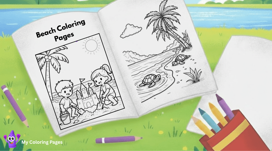 Beach Coloring Pages