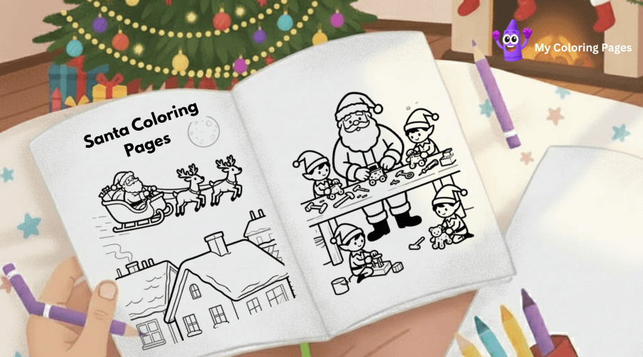 Santa Coloring Pages