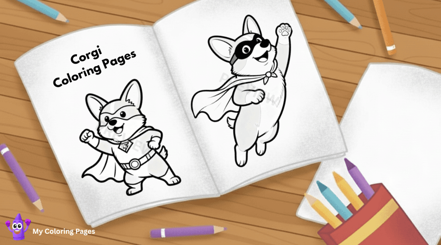 Corgi Coloring Pages