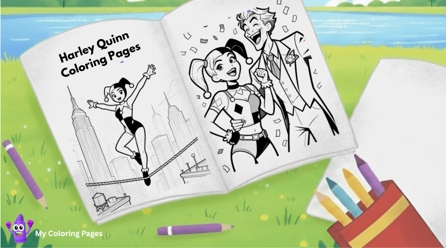 Harley Quinn Coloring Pages