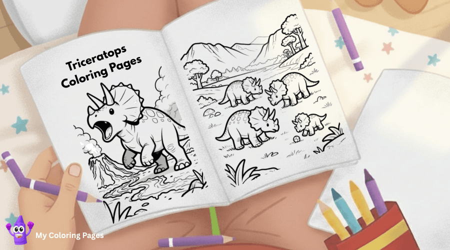 Triceratops Coloring Pages