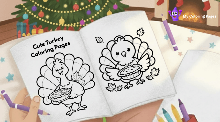 Cute Turkey Coloring Pages