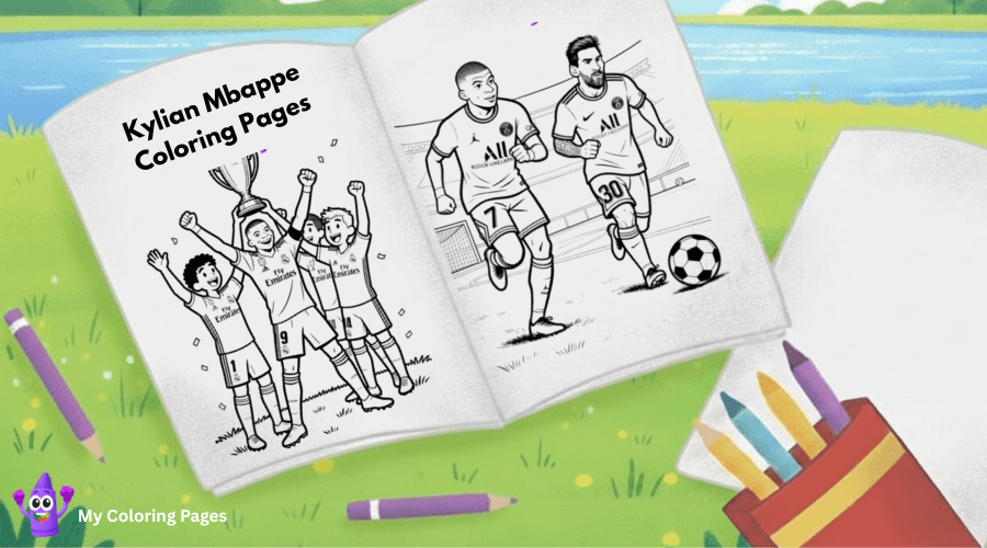 Kylian Mbappe Coloring Pages