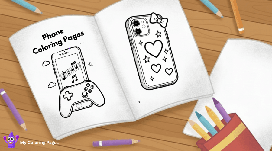 Phone Coloring Pages