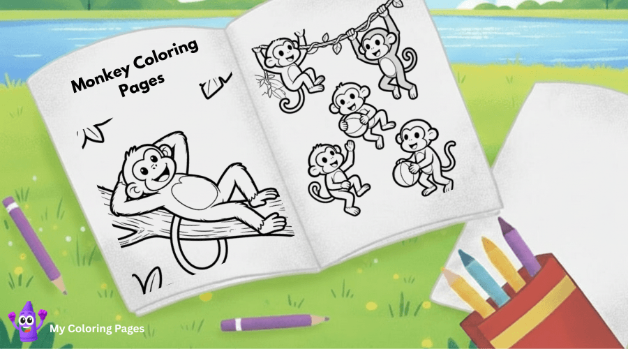 Monkey Coloring Pages