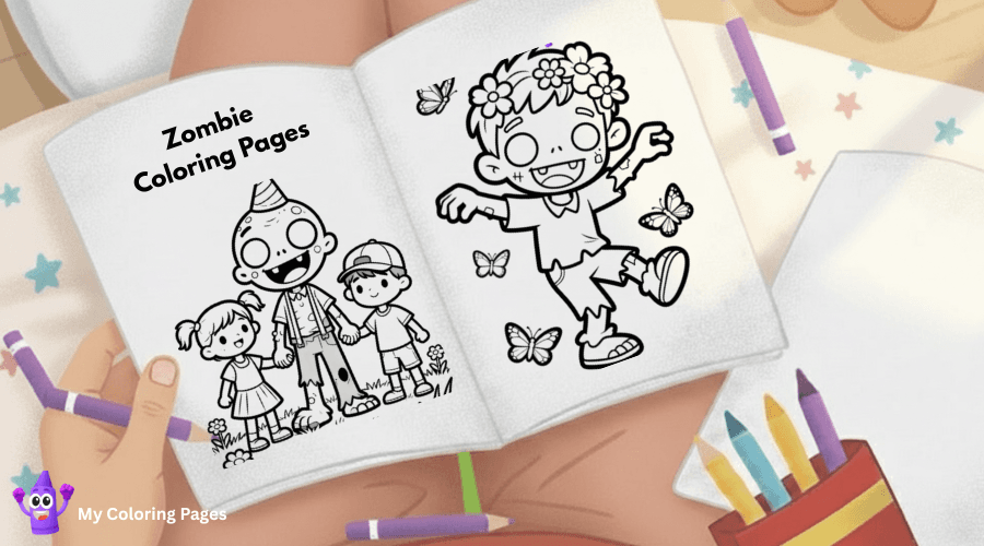 Zombie Coloring Pages