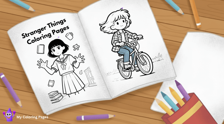 Stranger Things Coloring Pages