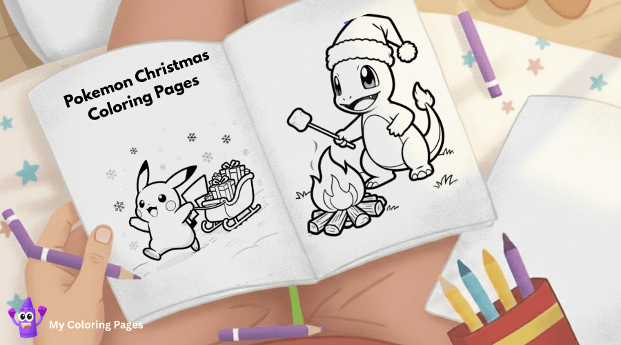 Pokemon Christmas Coloring Pages
