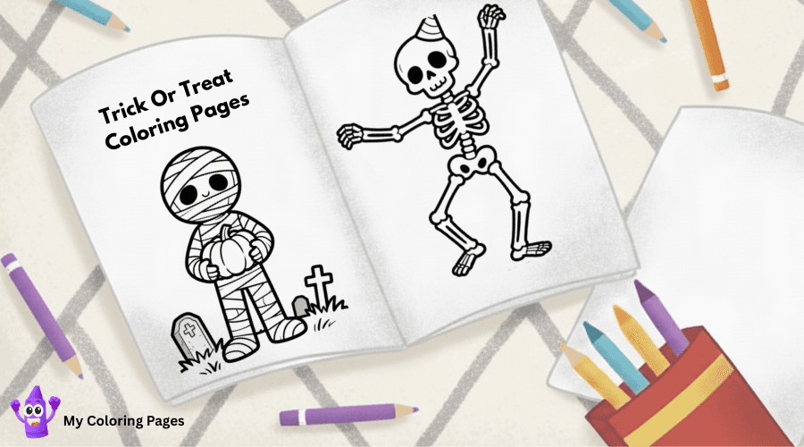 Trick Or Treat Coloring Pages