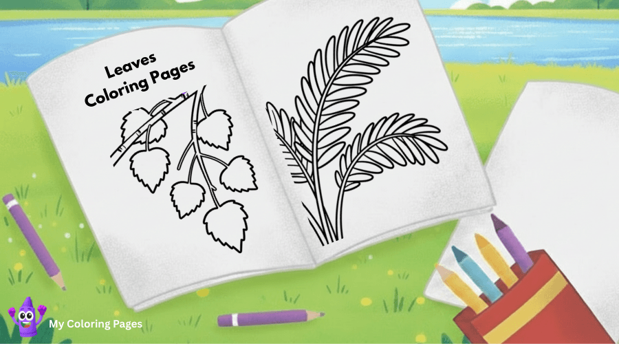 Leaves Coloring Pages