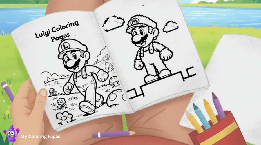 Luigi Coloring Pages