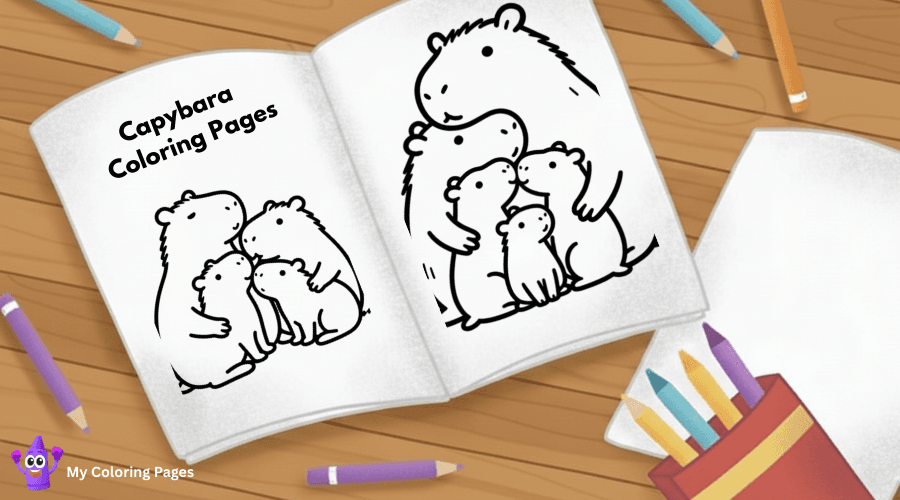 Capybara Coloring Pages