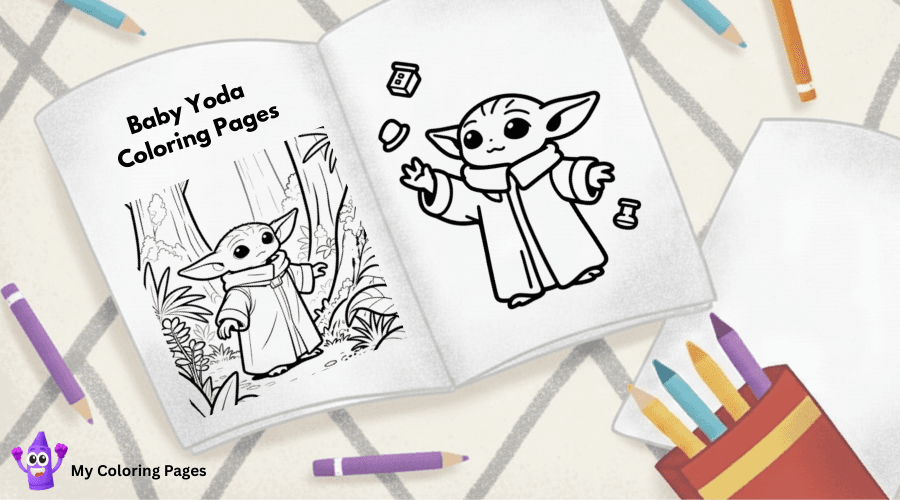 Baby Yoda Coloring Pages