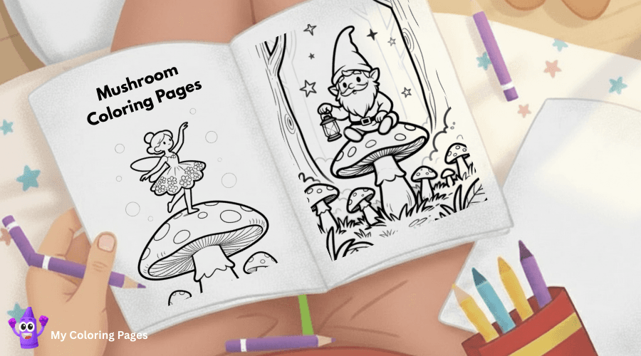 Mushroom Coloring Pages