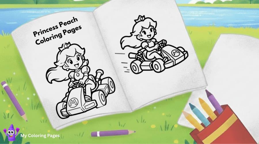 Princess Peach Coloring Pages