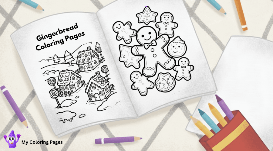 Gingerbread Coloring Pages