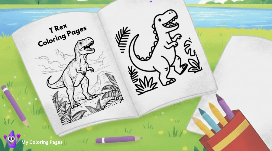 T Rex Coloring Pages