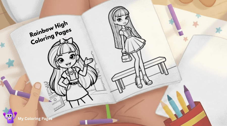 Rainbow High Coloring Pages