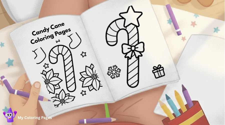 Candy Cane Coloring Pages