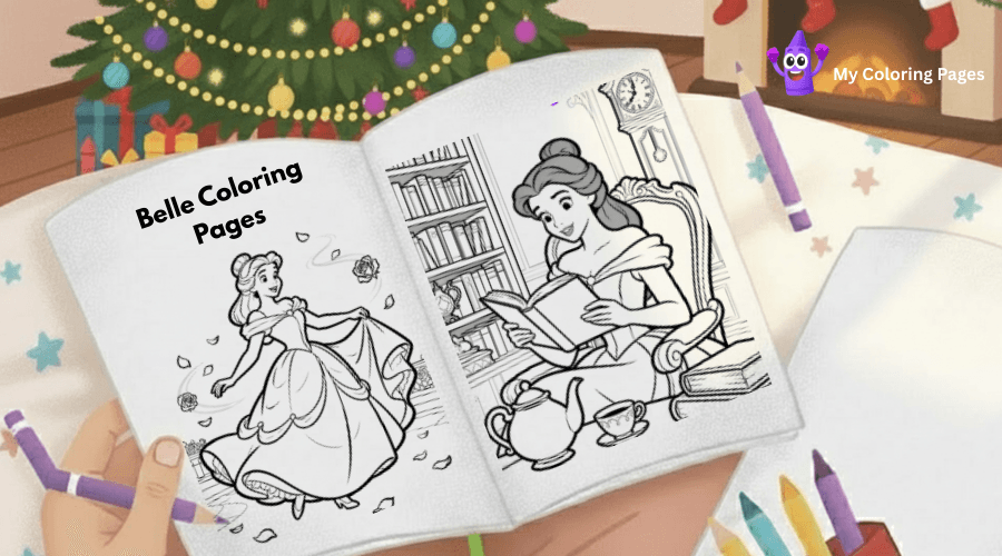 Belle Coloring Pages