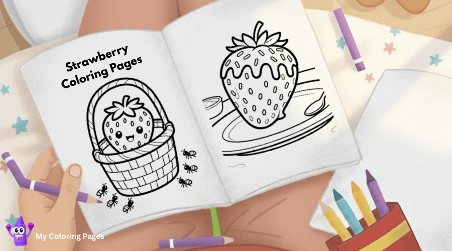 Strawberry Coloring Pages