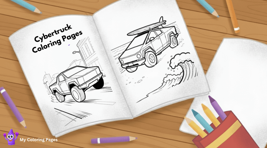 Cybertruck Coloring Pages