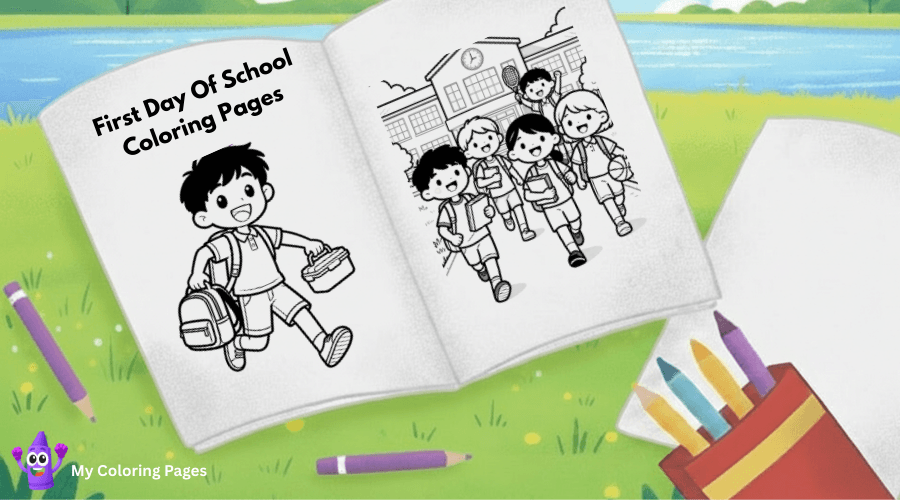 First Day Of School Coloring Pages