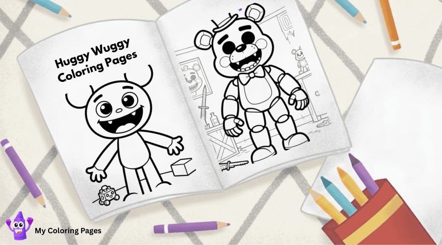 Huggy Wuggy Coloring Pages