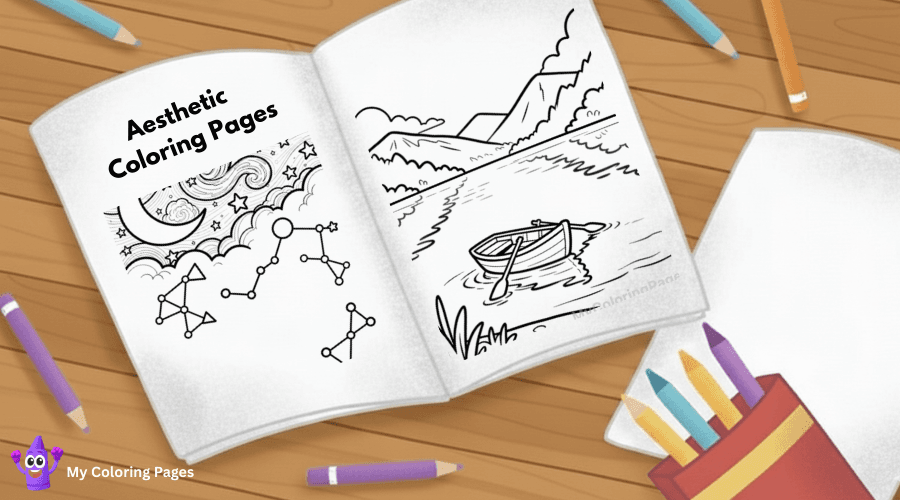 Aesthetic Coloring Pages