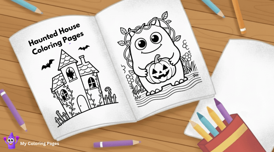Haunted House Coloring Pages