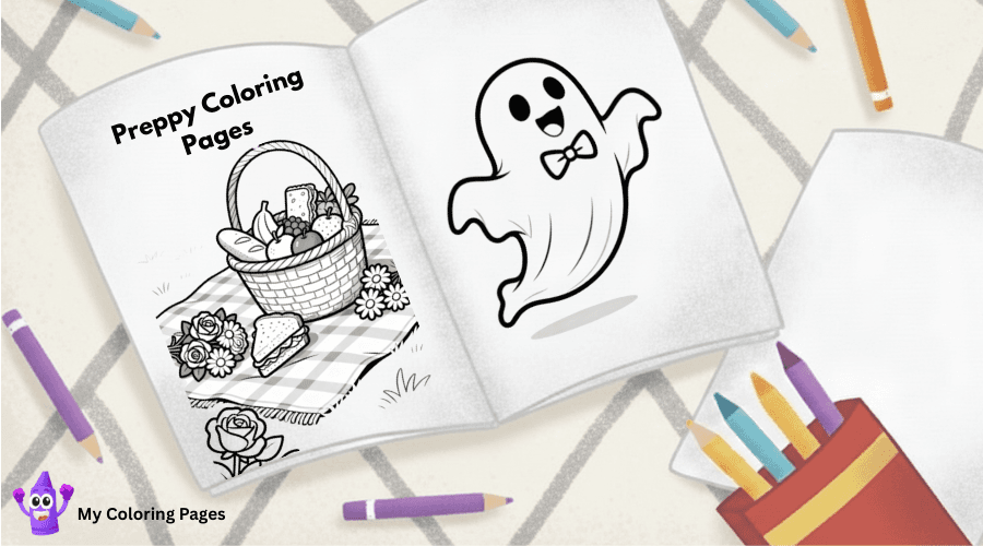 Preppy Coloring Pages