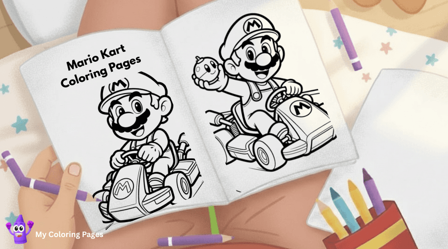 Mario Kart Coloring Pages