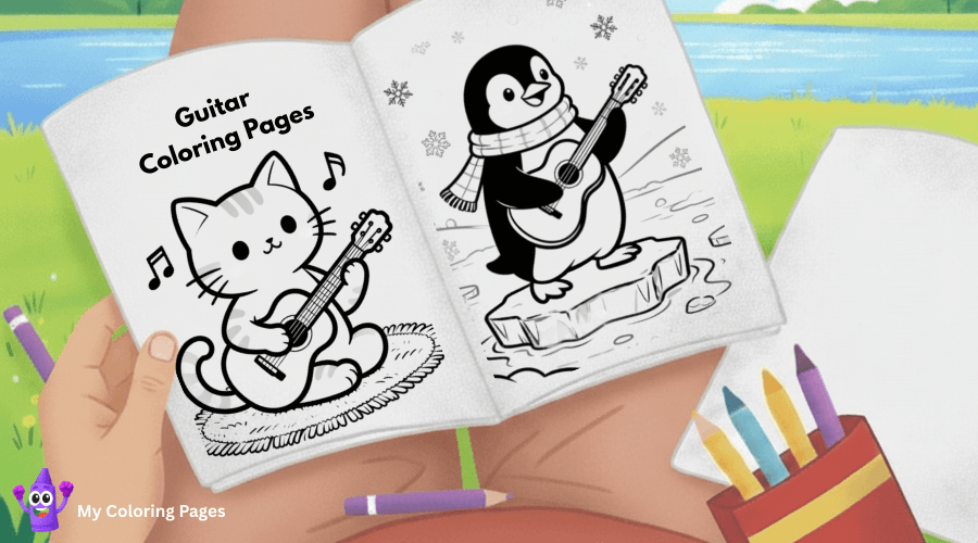 Guitar Coloring Pages