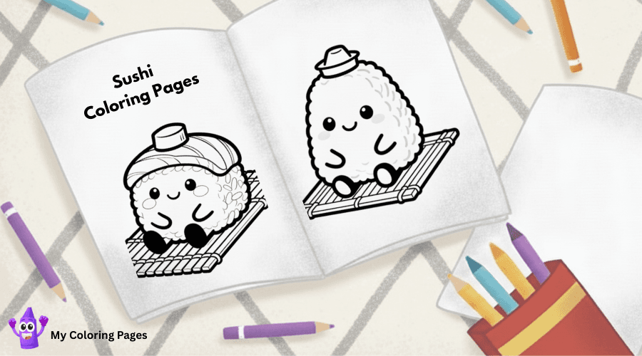 Sushi Coloring Pages