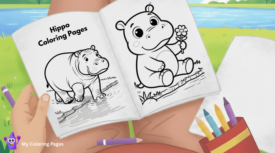 Hippo Coloring Pages