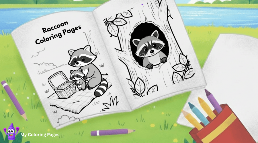 Raccoon Coloring Pages