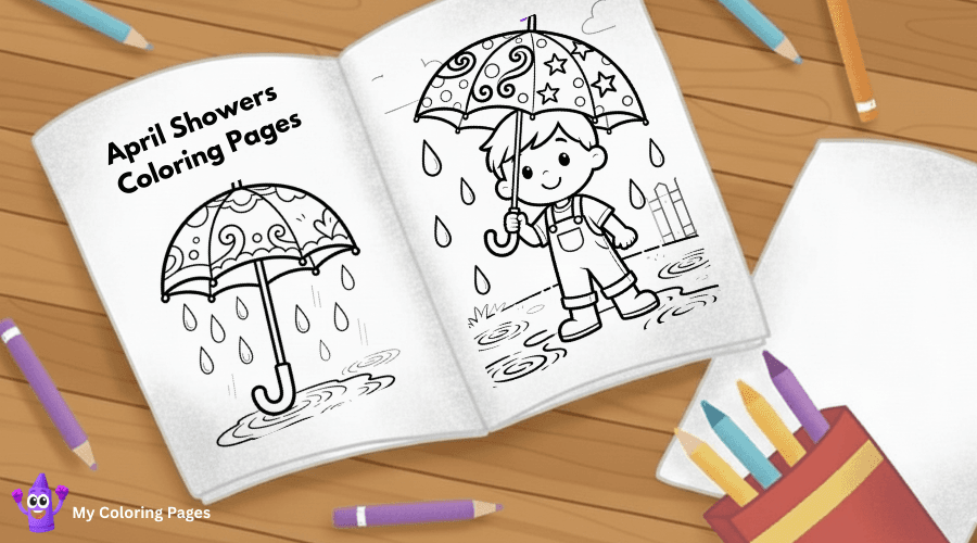 April Showers Coloring Pages