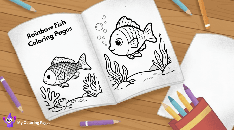 Rainbow Fish Coloring Pages