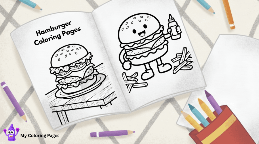 Hamburger Coloring Pages
