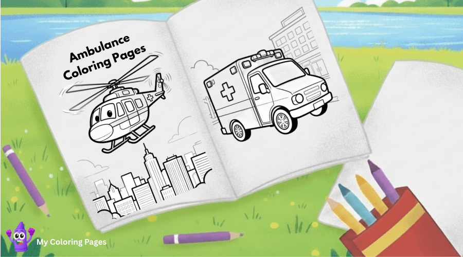 Ambulance Coloring Pages