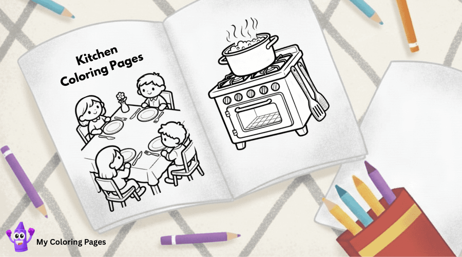Kitchen Coloring Pages