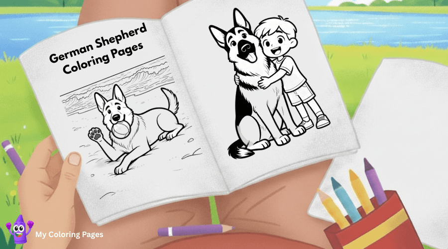 German Shepherd Coloring Pages