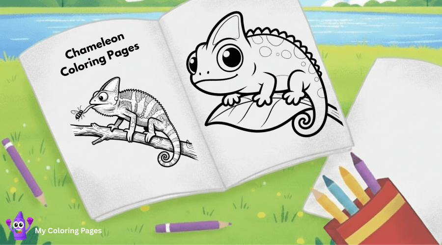 Chameleon Coloring Pages