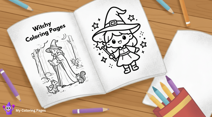 Witchy Coloring Pages