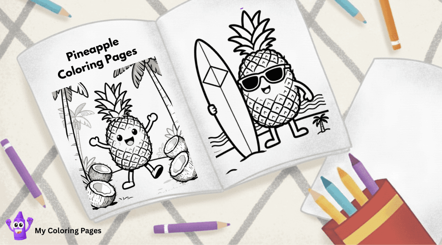 Pineapple Coloring Pages