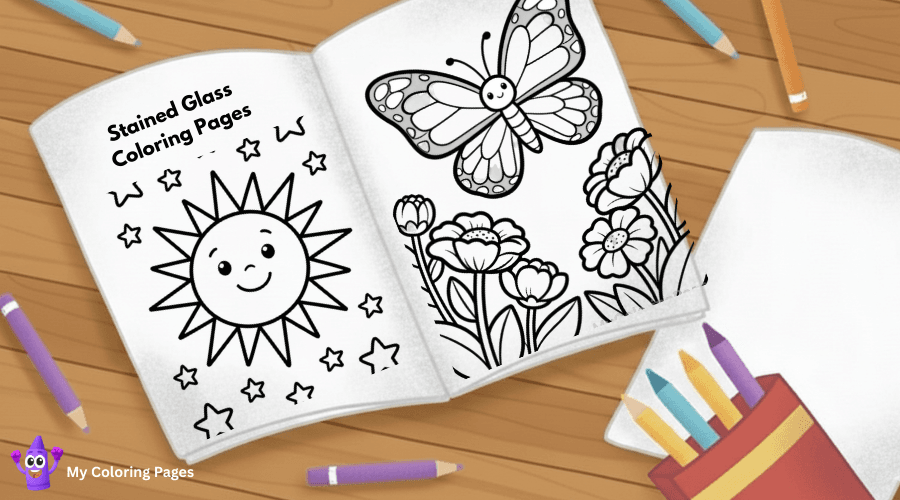 Stained Glass Coloring Pages