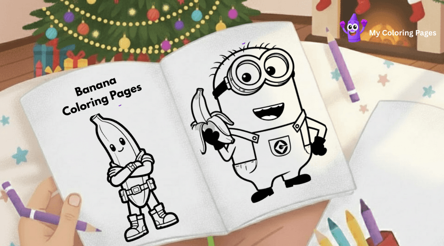 Banana Coloring Pages