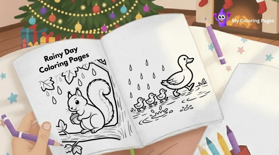 Rainy Day Coloring Pages