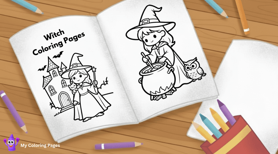 Witch Coloring Pages